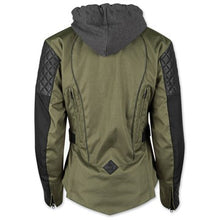 Load image into Gallery viewer, SPEED AND STRENGTH Women's Double Take Olive Textile-Leather Jacket