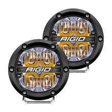 Load image into Gallery viewer, RIGID 360-Series 4" LED OE Off-Road Fog Light Drive Beam Amber Backlight Pair