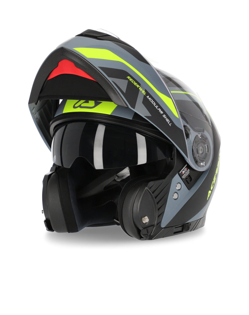 ACERBIS Helmet Rederwel  - Grey/Yellow -