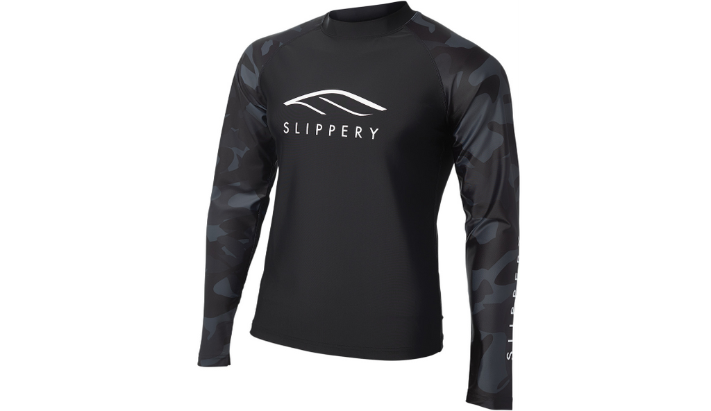 SLIPPERY Rashguard Long Sleeve Underwear - Black-Camo