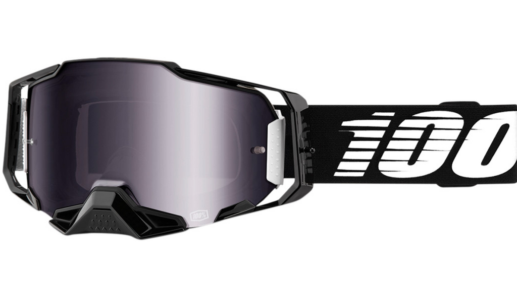 100%  ARMEGA Goggles - Black - Silver Flash Mirror