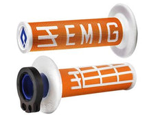 Load image into Gallery viewer, ODI EMIG V2 LOCK-ON GRIPS ORG-WHT