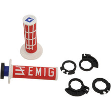 Load image into Gallery viewer, ODI Emig Racing V2 Lock-On Grips Red-White