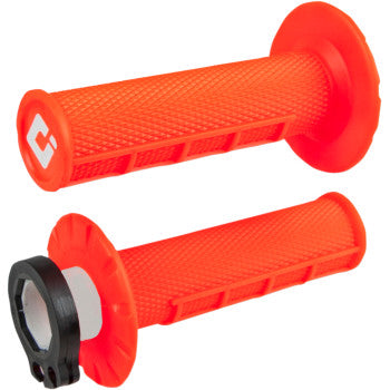 ODI V2 Waffle Lock-On Grips Fluorescent Orange