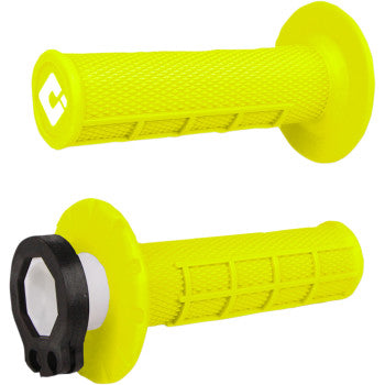 ODI V2 Waffle Lock-On Grips Fluorescent Yellow