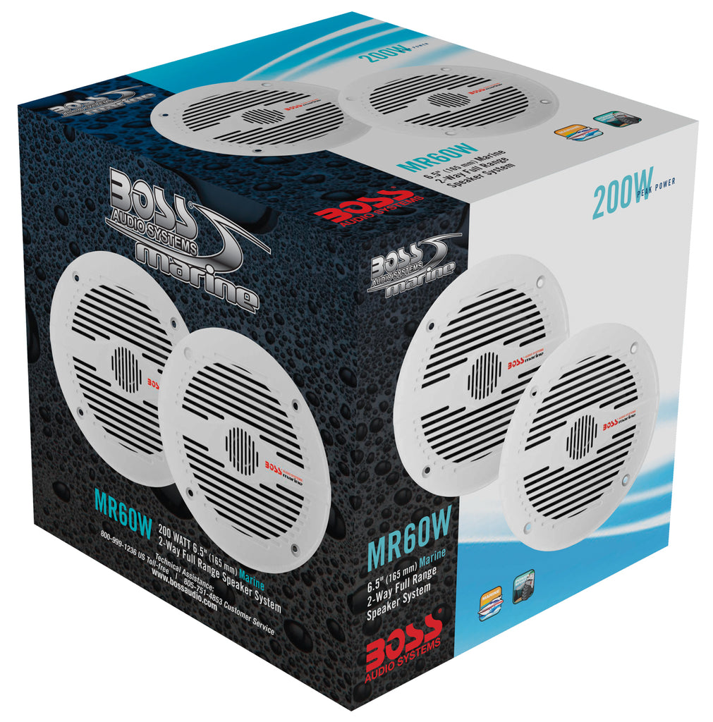 BOSS MARINE 6-1-2" 2 WAY COAXIAL SPEAKE